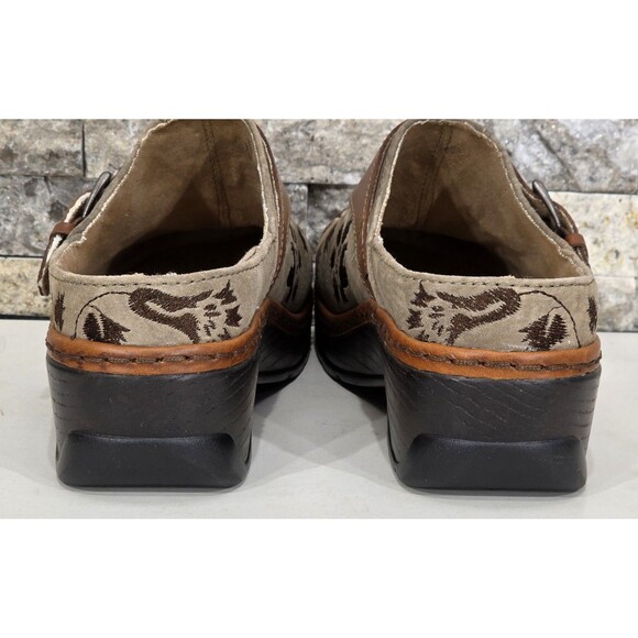 Klogs Austin Tapestry Clogs Suede Slip Resistant Arch Support Taupe Women 9.5 M - Picture 7 of 14